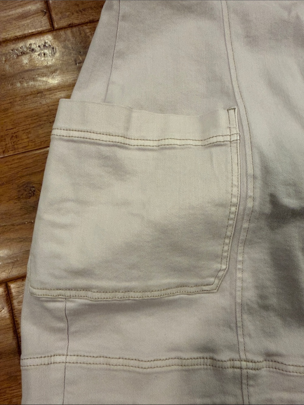 Maeve Light Pink Button-Down Mini Dress with Patch Pockets - Picture 3 of 4